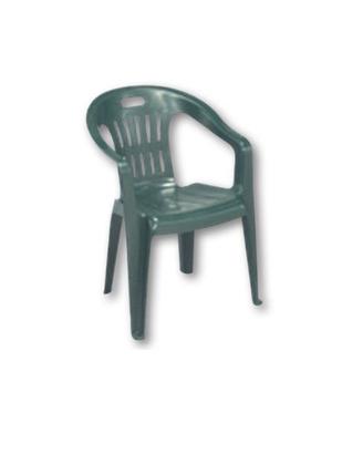 4 SEDIE GIARDINO ESTERNO VERDE PLASTICA
