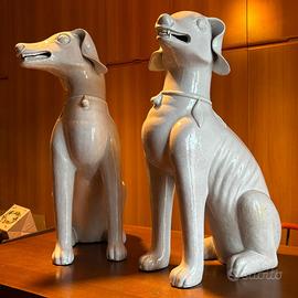 Sculture cani ceramica