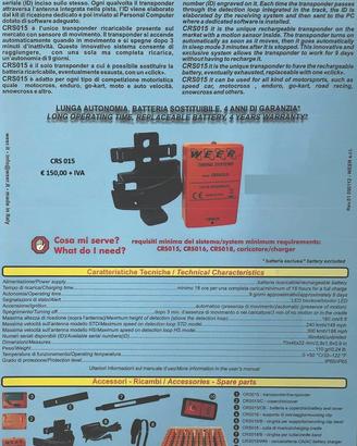 sistema di cronometraggio Trasponder weer prof.