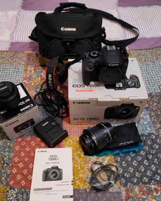 Canon EOS1300D + borsa + obbiettivo 