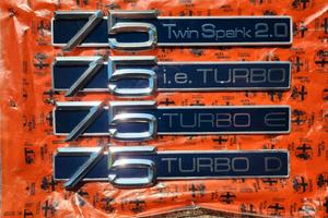 SIGLA PER ALFA 75 TURBO EVOLUZIONE, 2.0 TWIN SPARK