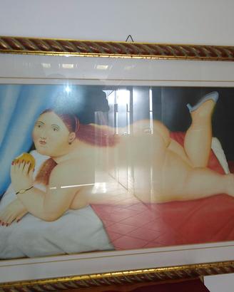 Quadro Donna sdraiata Botero Riproduzione anni 70