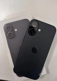 Iphone 16 da 128gb nero con vetrino e cover