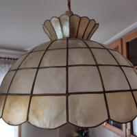 Lampadario Vintage Madreperla ed Ottone
