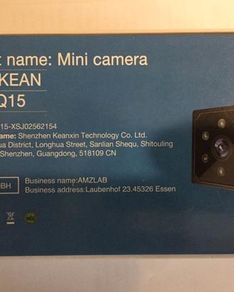 Mini Camera KEAN Q15 4K WiFi - NUOVA + Micro SD