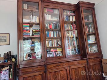 Grande Libreria Ottocentesca a 4 Ante