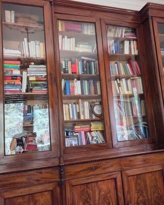 Grande Libreria Ottocentesca a 4 Ante