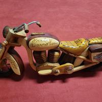 Moto Harley Davidson in legno Vintage 