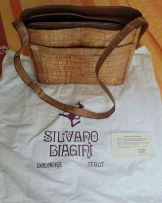 Borsa Silvano Biagini in coccodrillo