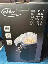 Macchina per Popcorn ELTA 1200W - Senza Olio 3 min