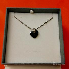Collana Brosway Cuore nero Tresor dettaglio azzuro