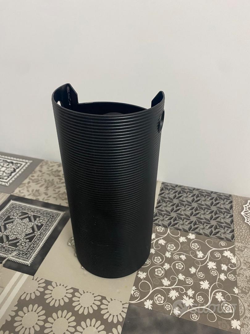 Skywin - Confezione da 2 contenitori per bucato con coperchio scorrevole (nero), porta cialde per bucato, 38 x 21 x 11,4 cm, può contenere 5 kg, può contenere 2 bottiglie di detersivo, 120-150 cialde