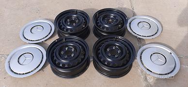 cerchi  acciaio 15” originali mercedes 190/200