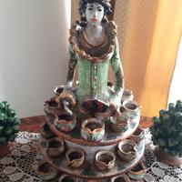 Antica lumera lumiera ceramica Caltagirone