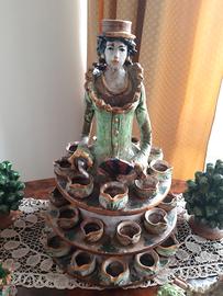 Antica lumera lumiera ceramica Caltagirone