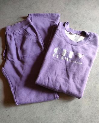 Tuta viola set 2 pezzi Yamamay donna o ragazza M