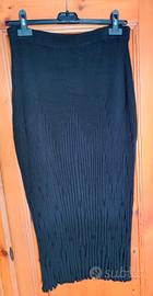 Gonna in maglina nera Carla Ferroni