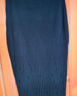 Gonna in maglina nera Carla Ferroni