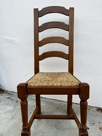 Set 6 sedie in legno