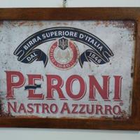 targa in legno birra peroni andmade