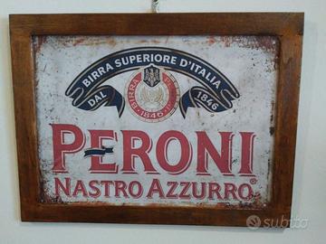 targa in legno birra peroni andmade