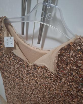 abito di zara in paillettes