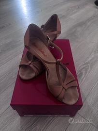 scarpe da danza latino americano rosso latino