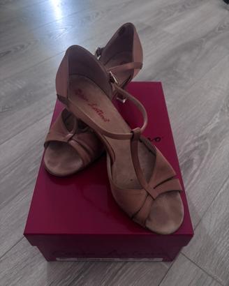 scarpe da danza latino americano rosso latino