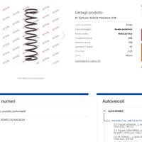 Molle posteriori  Alfa Romeo 166 