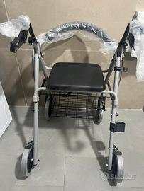 Deambulatore pieghevole con 4 ruote