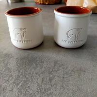 Set 2 vasetti tazzine in terracotta 