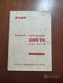 Manuale uso e manutenzione Fiat 1100 TN 1967
