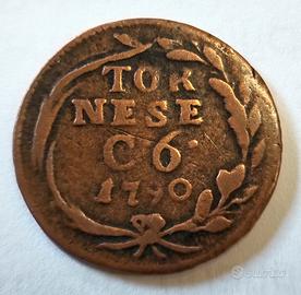 moneta 6 Cavalli Tornese  1790