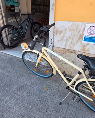 Bicicletta taglia 28 con cambi a manopola.