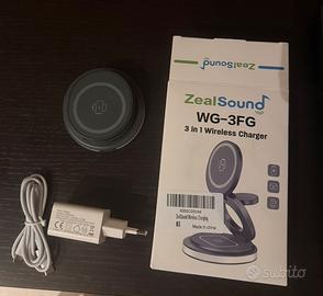 Stazione di ricarica wireless compatta 3 in 1