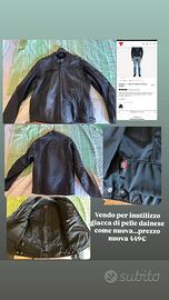 Giacca per moto di pelle