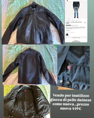 Giacca per moto di pelle