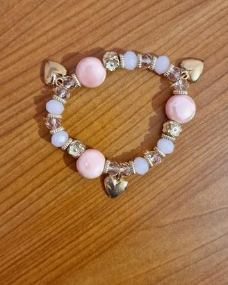 Bracciale Perline Rosa