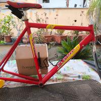 Telaio bici corsa,alu 7005 eleven, più sella gel