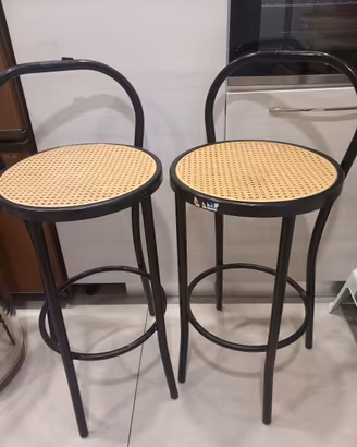 Coppia di sedie alte da bar
