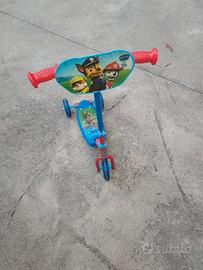 monopattino 3 ruote paw patrol