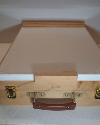 Cavalletto da tavolo in legno, per pittura