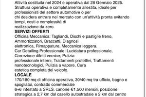 Vendita Officina con Cardetailing