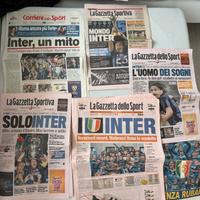 Giornali Storici Inter . triplete e scudetti
