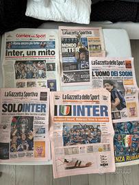 Giornali Storici Inter . triplete e scudetti
