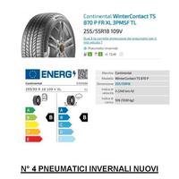 Pneumatici INVERNALI CONTINENTAL NUOVI 255/55R18