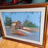 quadro raffigurante casa di campagna 