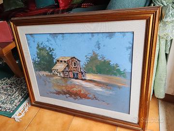 quadro raffigurante casa di campagna 