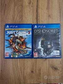 2 giochi ps4 just cause 3, dishonored edition