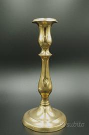 Candelabro vintage singolo ottone, stile Francese
